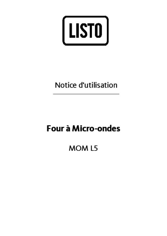 Guide utilisation LISTO MOM L5 de la marque LISTO