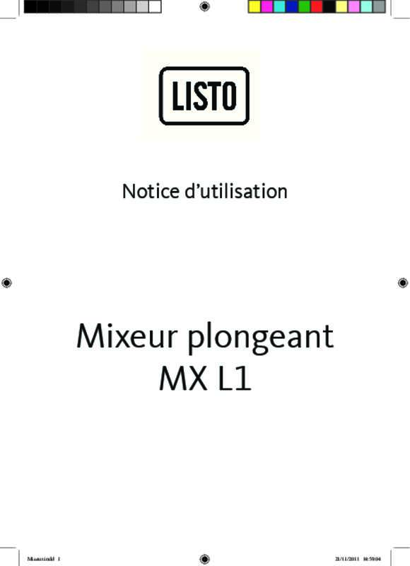 Guide utilisation LISTO MX L1  de la marque LISTO