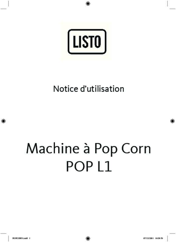 Guide utilisation  LISTO POP L1  de la marque LISTO