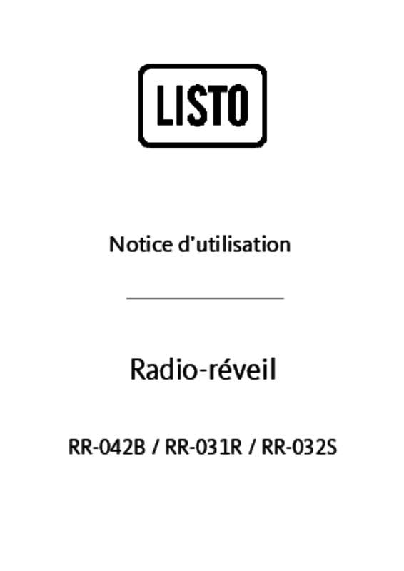 Guide utilisation  LISTO RADIO-REVEIL RR-042B  de la marque LISTO