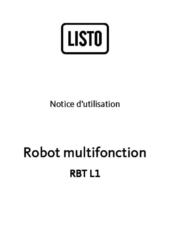 Guide utilisation LISTO RBTL1 de la marque LISTO