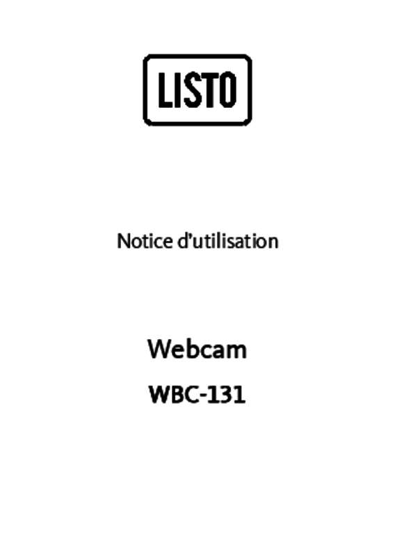 Guide utilisation  LISTO WEBCAM WBC-131  de la marque LISTO