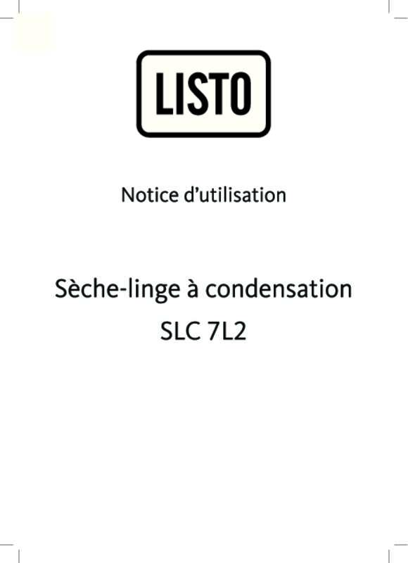 Guide utilisation LISTO SLC 7L2 de la marque LISTO