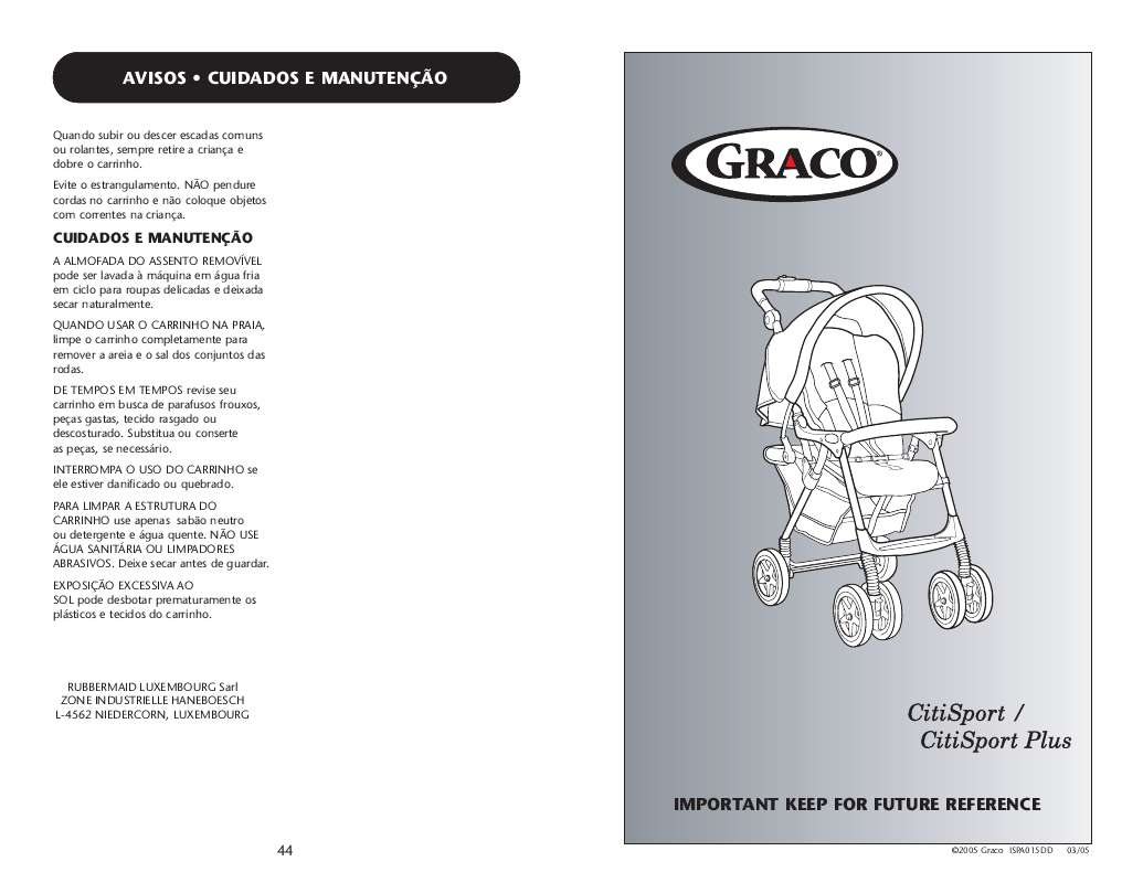 Guide utilisation  GRACO CITISPORT PLUS  de la marque GRACO