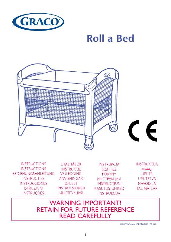 Guide utilisation  GRACO ROLL A BED  de la marque GRACO