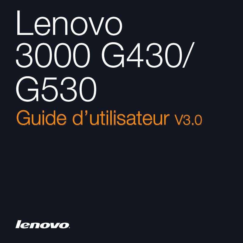 Guide utilisation LENOVO G530  de la marque LENOVO