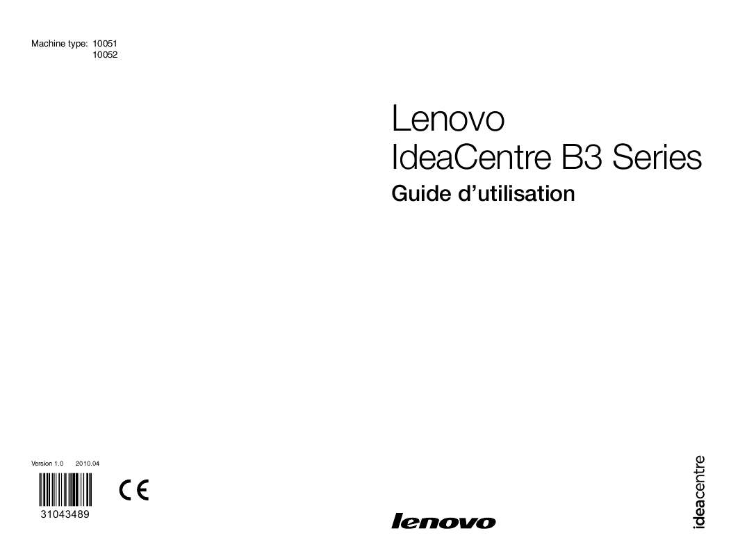 Guide utilisation  LENOVO IDEACENTRE B300  de la marque LENOVO