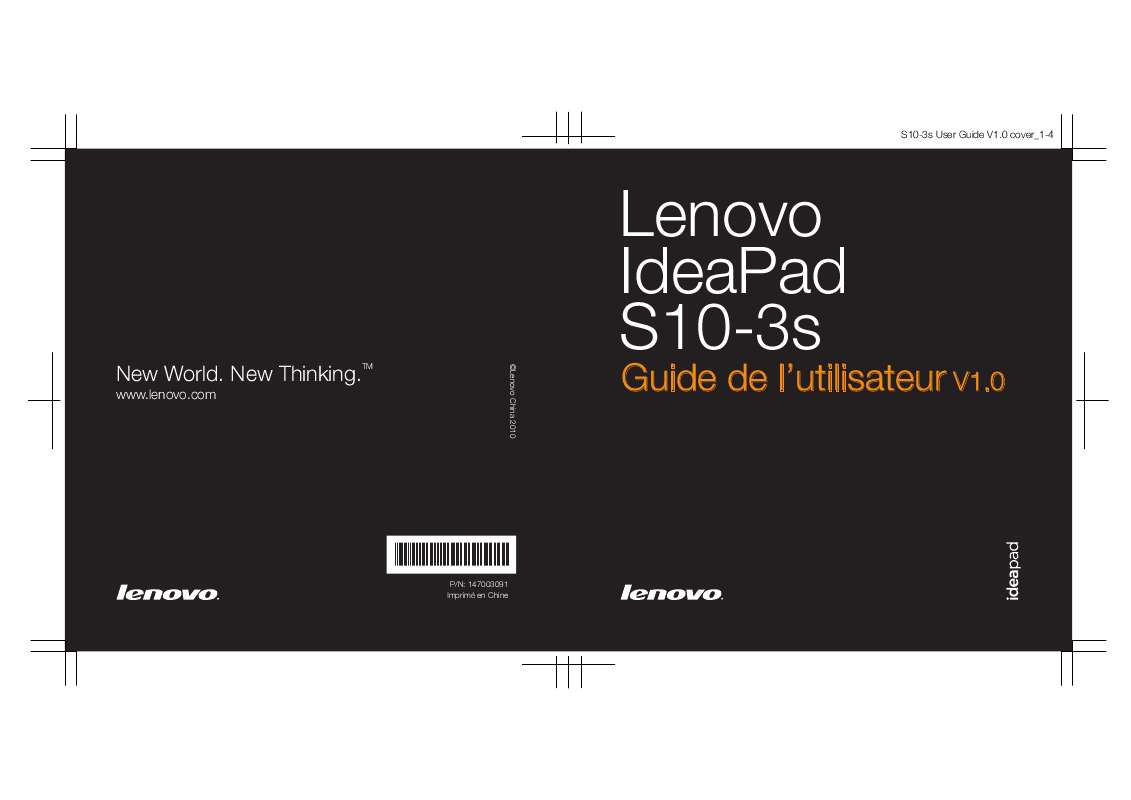 Guide utilisation LENOVO IDEAPAD S10-3S  de la marque LENOVO