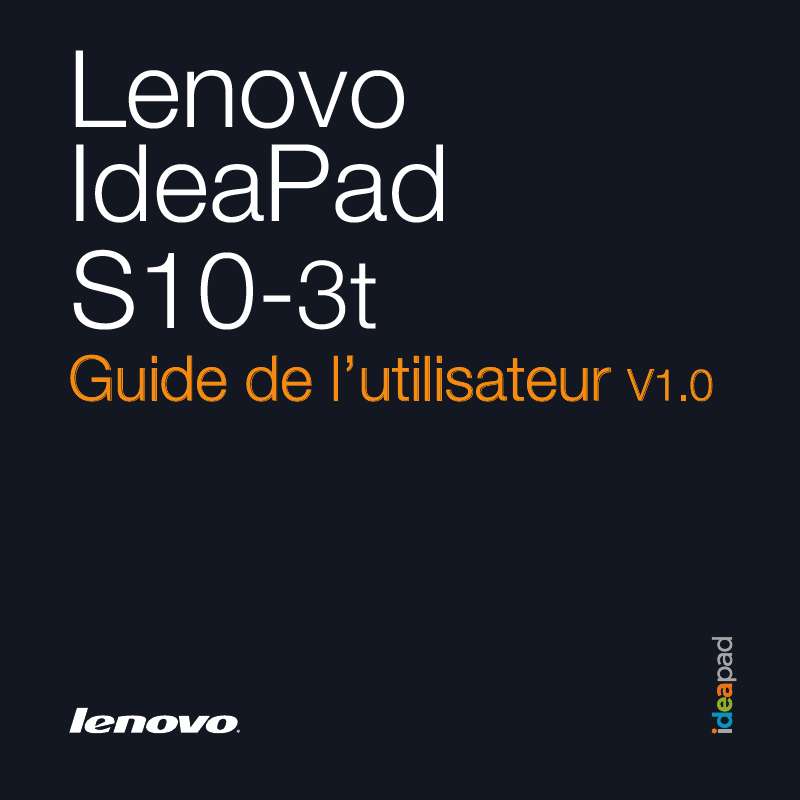 Guide utilisation LENOVO IDEAPAD S10-3T  de la marque LENOVO