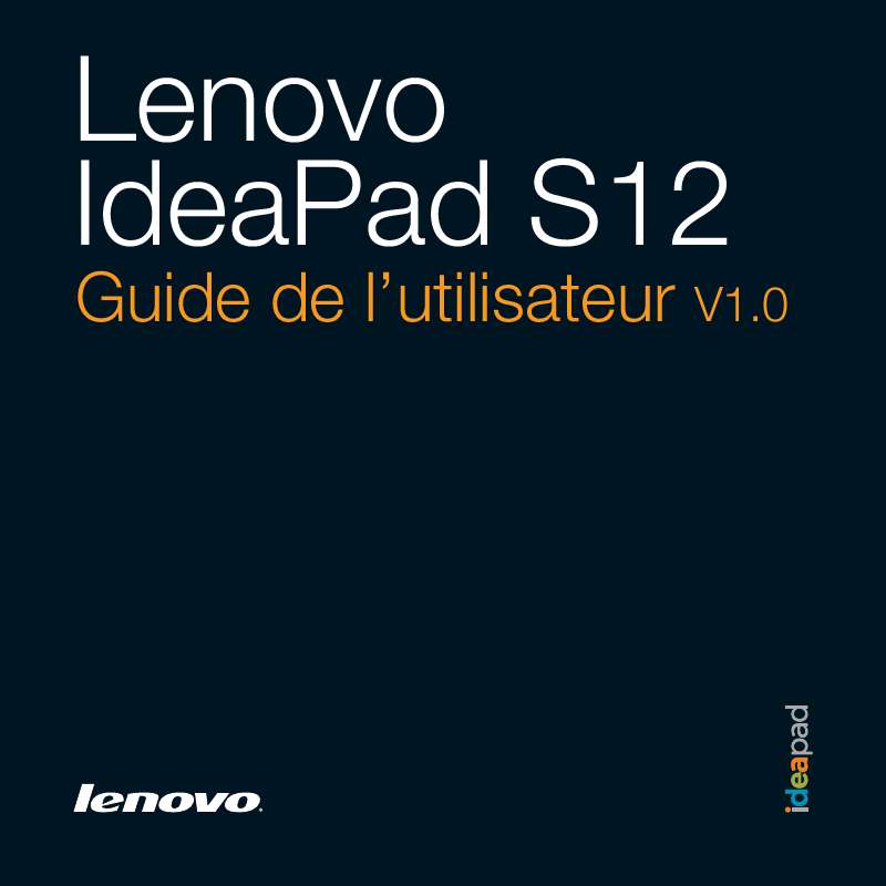 Guide utilisation LENOVO IDEAPAD S12  de la marque LENOVO