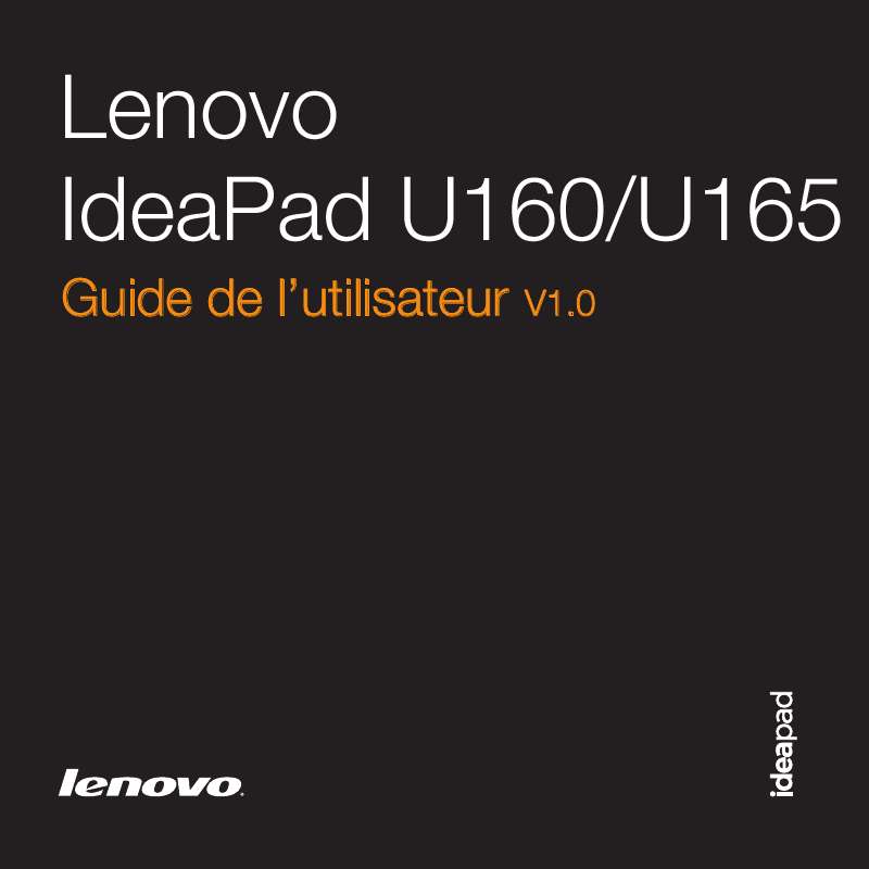 Guide utilisation LENOVO IDEAPAD U160  de la marque LENOVO