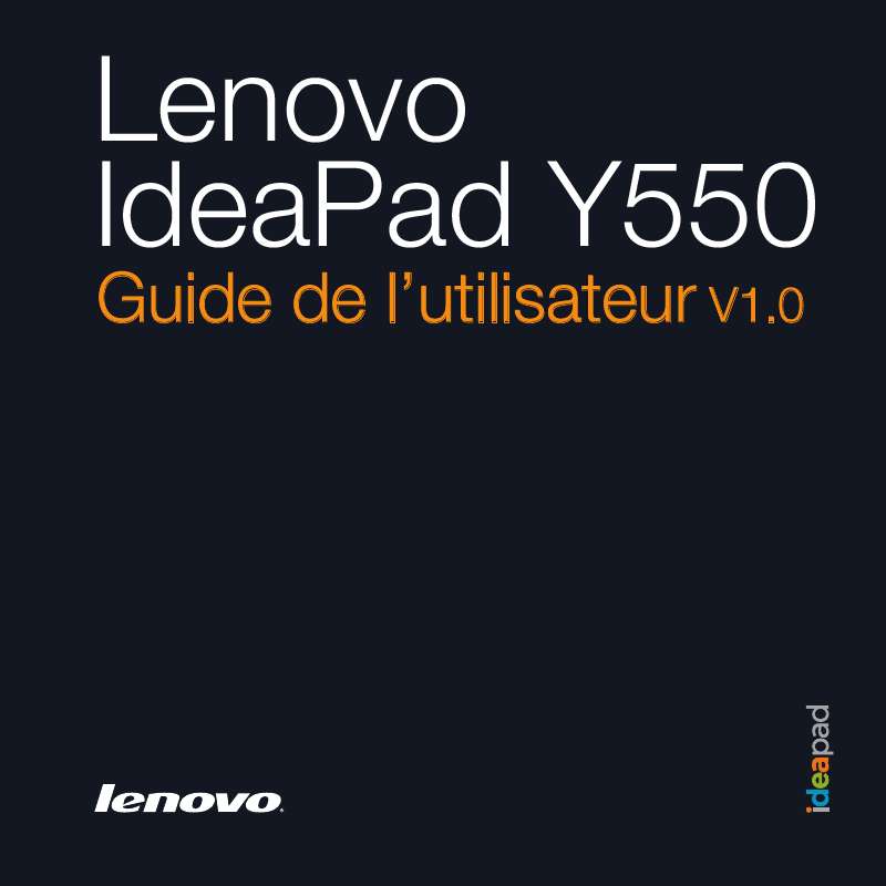 Guide utilisation LENOVO IDEAPAD Y550  de la marque LENOVO
