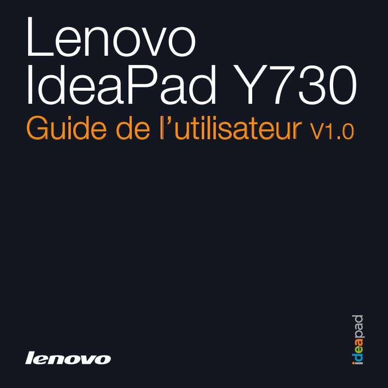Guide utilisation LENOVO IDEAPAD Y730  de la marque LENOVO