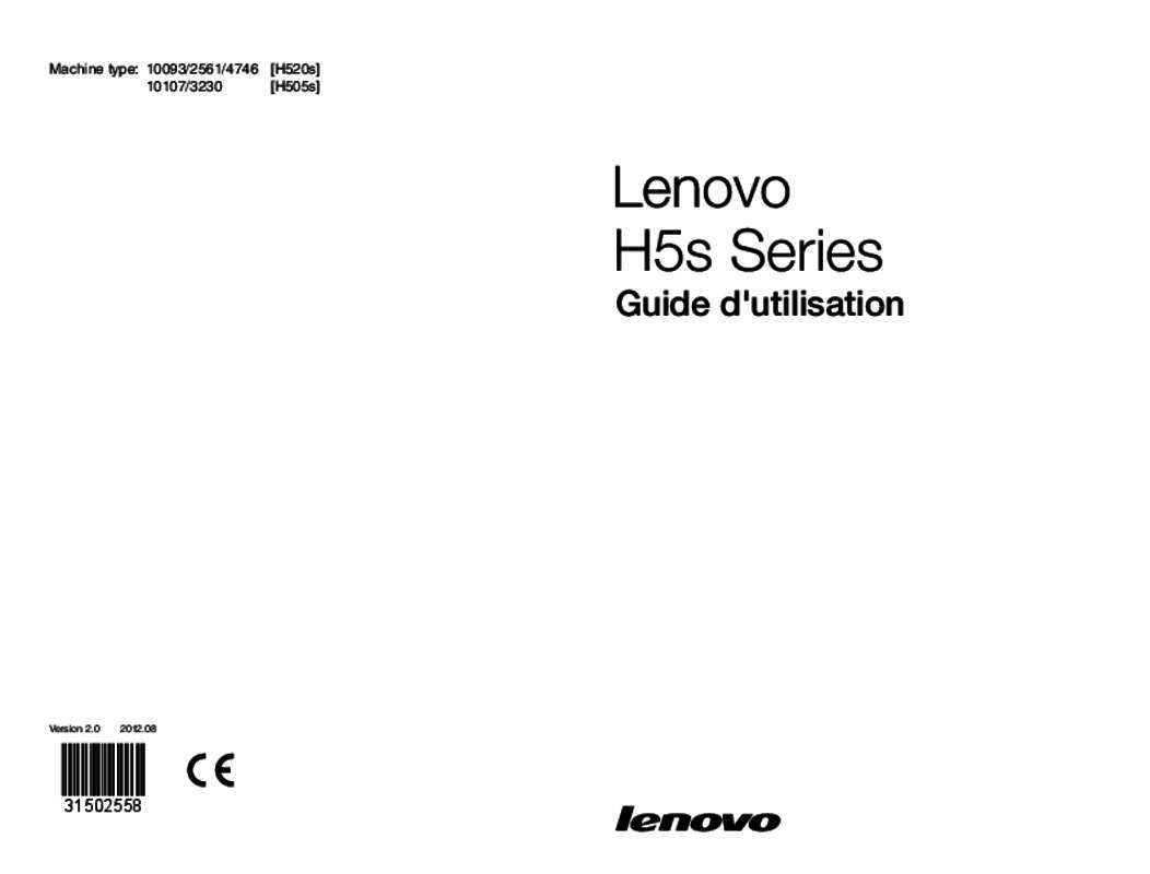 Guide utilisation LENOVO IDEACENTRE H520S  de la marque LENOVO