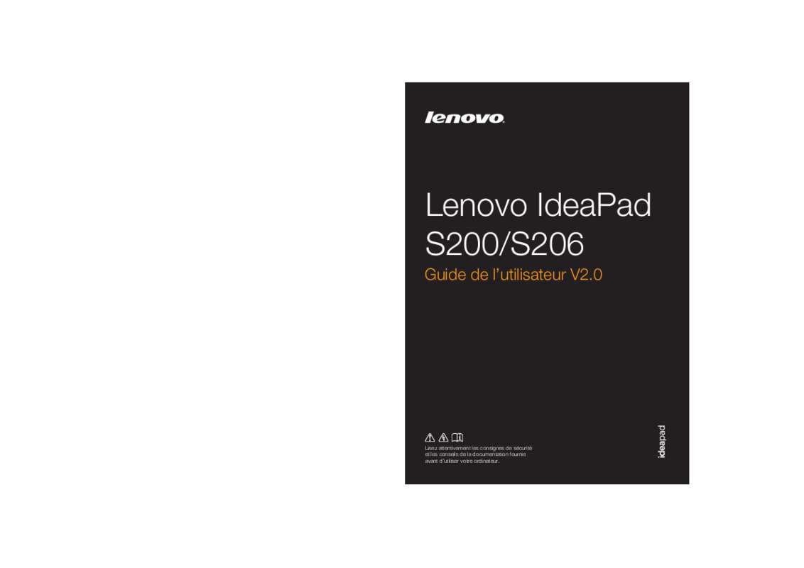 Guide utilisation LENOVO IDEAPAD S206 (M899DFR)  de la marque LENOVO