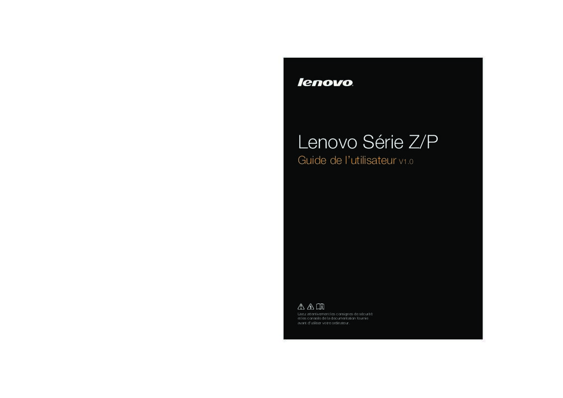 Guide utilisation LENOVO IDEAPAD Z500 (MBYEMFR)  de la marque LENOVO