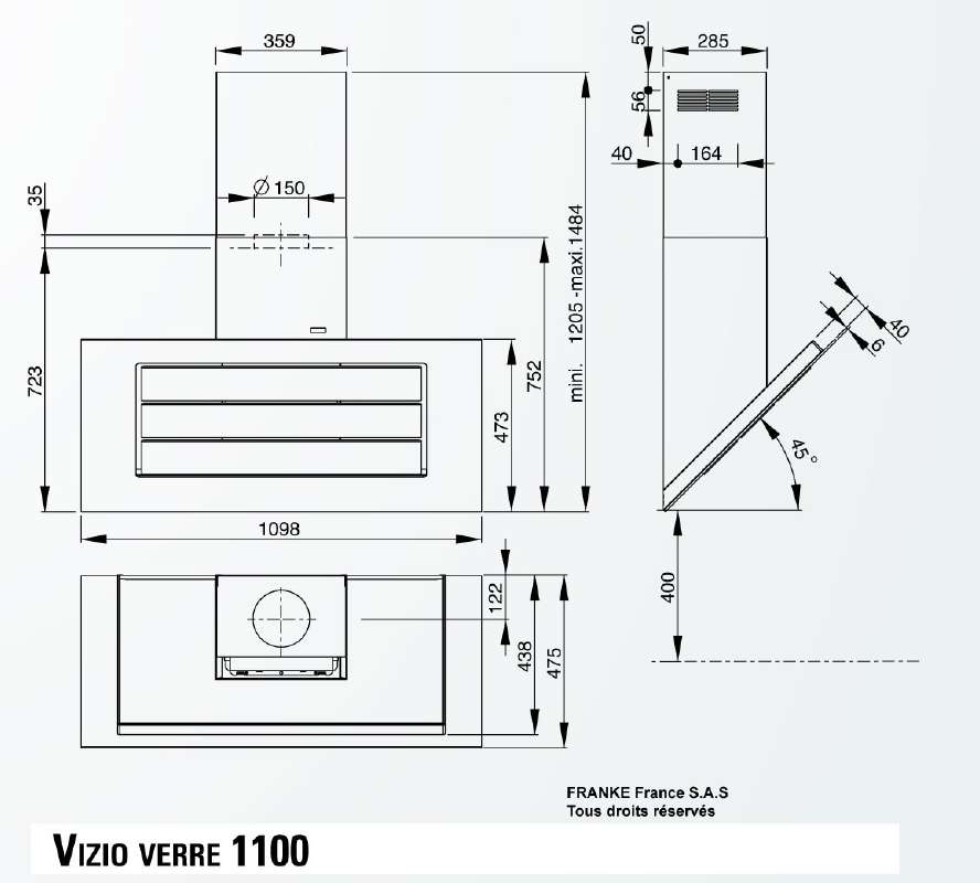 Guide utilisation  ROBLIN VIZIO VERRE 1100  de la marque ROBLIN