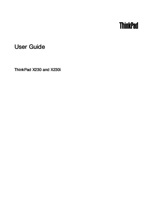 Guide utilisation LENOVO THINKPAD X230 (NZDACFR)  de la marque LENOVO