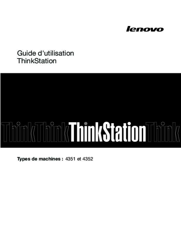 Guide utilisation LENOVO THINKSTATION S30 (SV7E8FR)  de la marque LENOVO