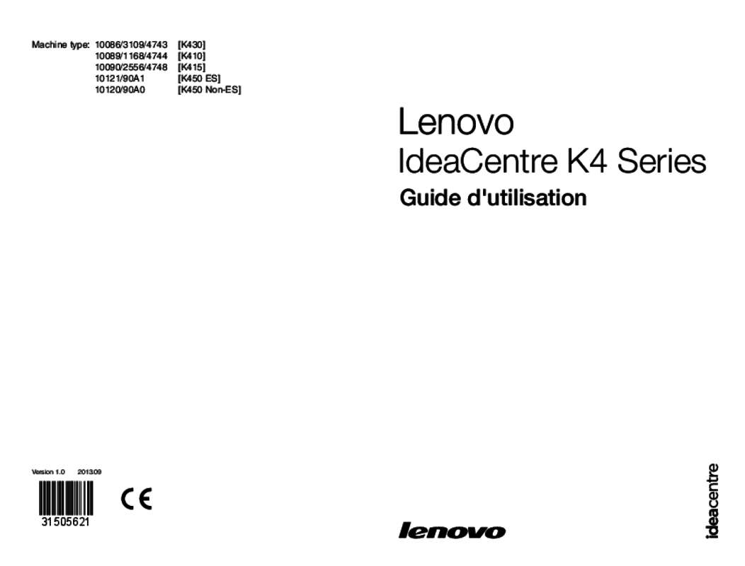 Guide utilisation LENOVO K450-57317803  de la marque LENOVO
