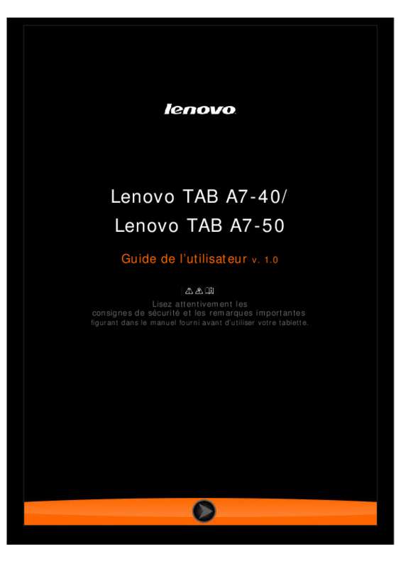 Guide utilisation LENOVO TAB 2 A7-10 (59434735)  de la marque LENOVO
