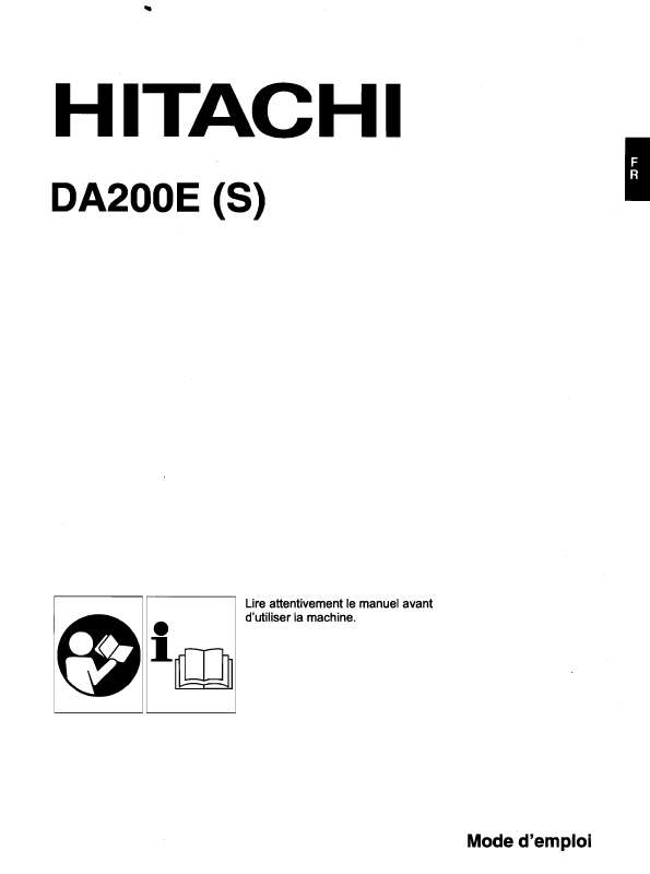 Guide utilisation  HITACHI DA200ES  de la marque HITACHI
