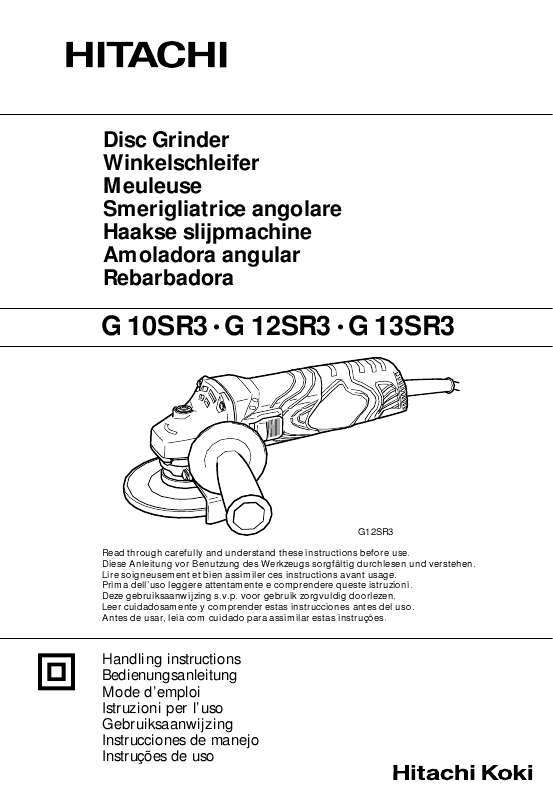 Guide utilisation  HITACHI G10SR3  de la marque HITACHI