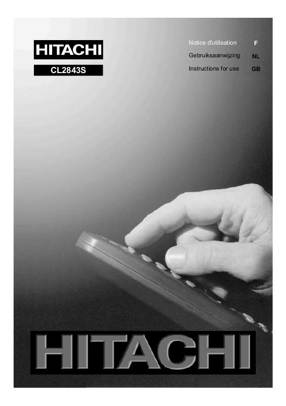 Guide utilisation  HITACHI CL2843S  de la marque HITACHI