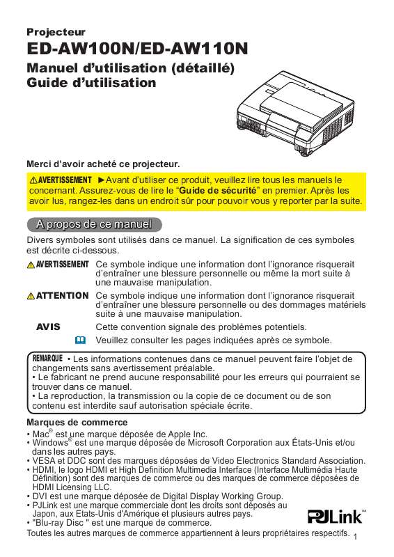 Guide utilisation  HITACHI ED-AW100  de la marque HITACHI