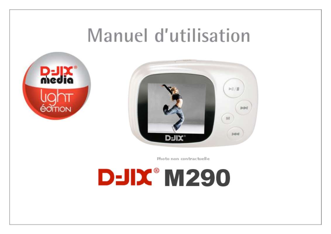 Guide utilisation  D-JIX M290 FM  de la marque D-JIX