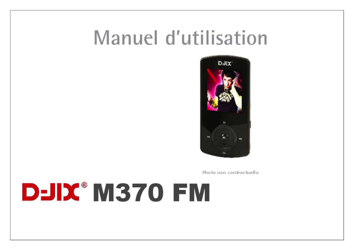 Guide utilisation  D-JIX M370 FM  de la marque D-JIX