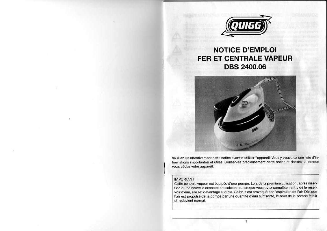 Guide utilisation  QUIGG DBS 2400.06  de la marque QUIGG