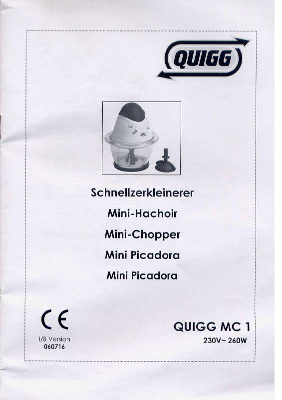 Guide utilisation  QUIGG MC 1  de la marque QUIGG