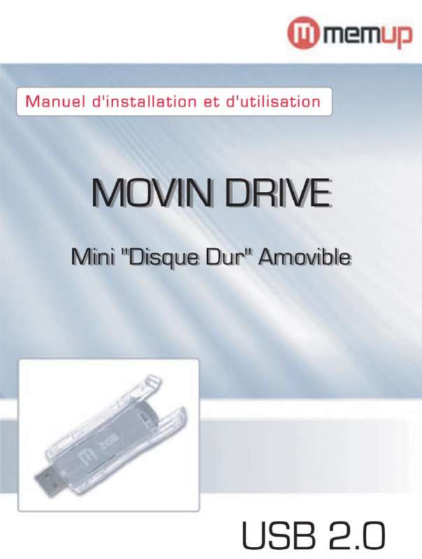 Guide utilisation MEMUP MOV'IN DRIVE  de la marque MEMUP