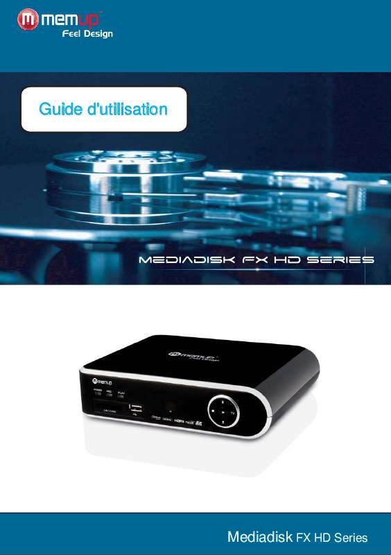 Guide utilisation MEMUP MEDIADISK FX HD  de la marque MEMUP