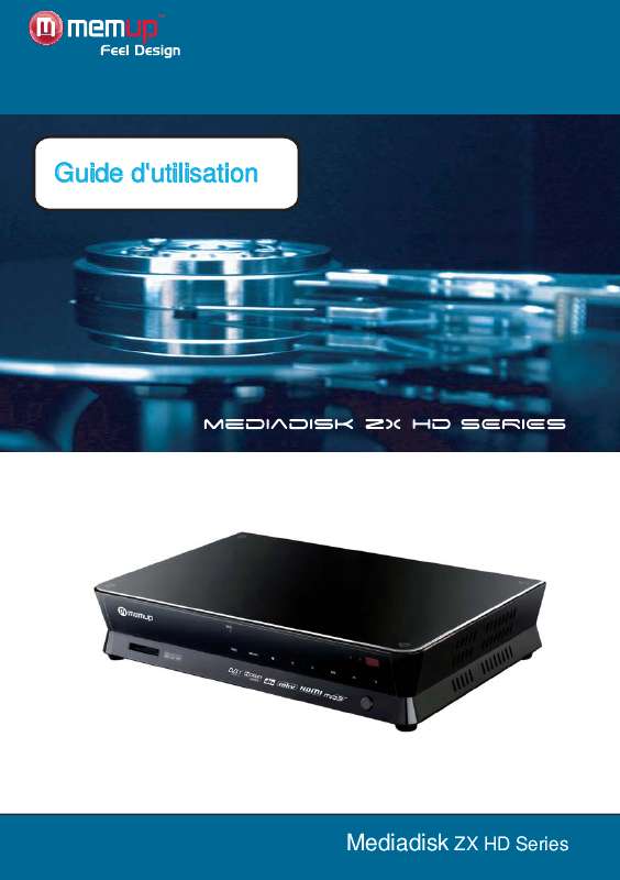 Guide utilisation MEMUP MEDIADISK ZX HD  de la marque MEMUP