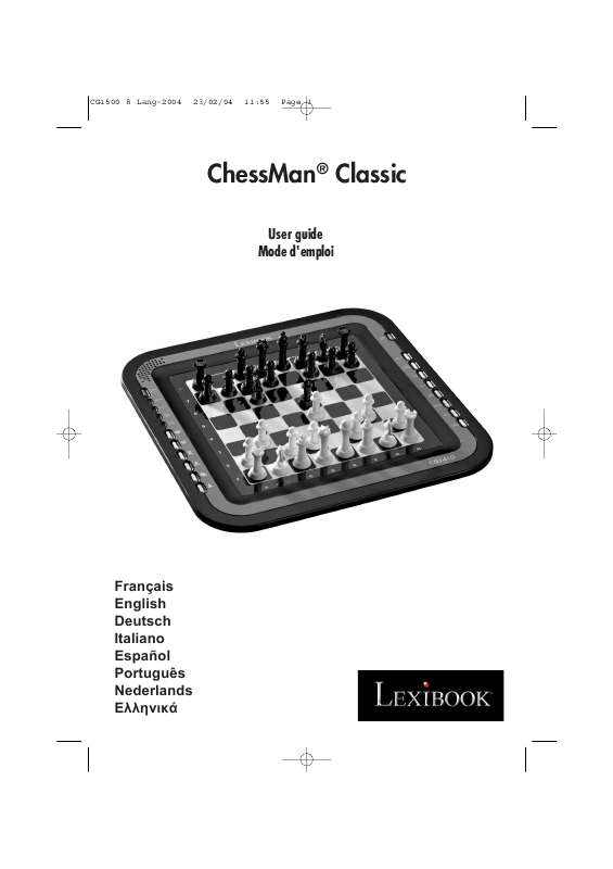 Guide utilisation  LEXIBOOK CHESSMAN CLASSIC  de la marque LEXIBOOK