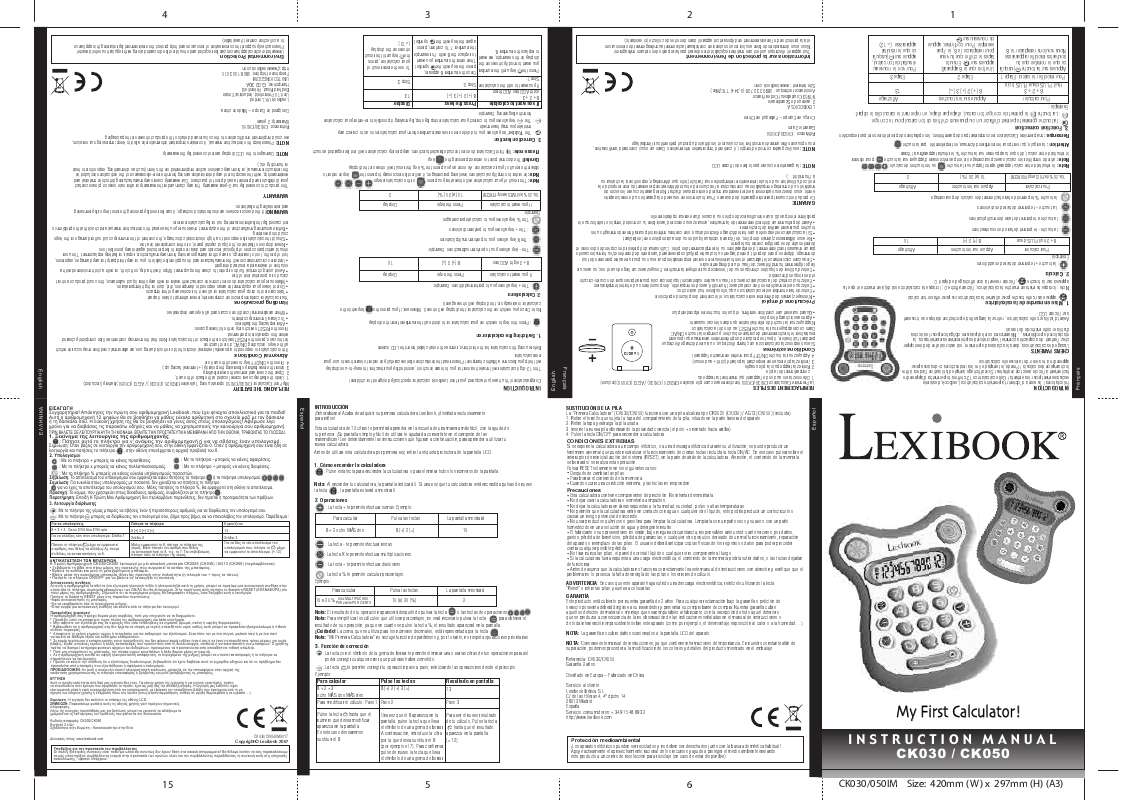 Guide utilisation  LEXIBOOK CK030  de la marque LEXIBOOK