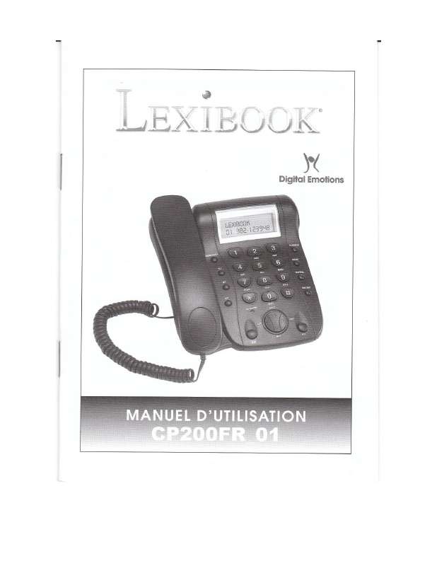 Guide utilisation  LEXIBOOK CP200FR 01  de la marque LEXIBOOK