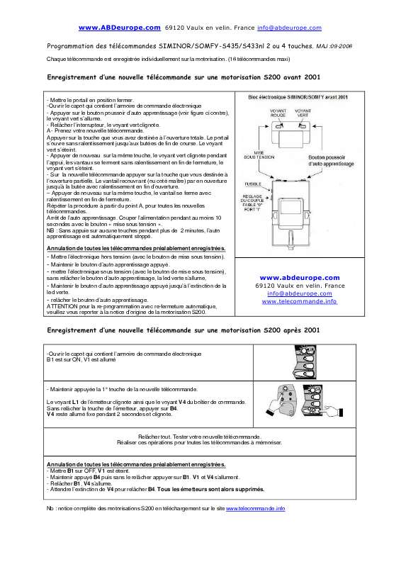 Guide utilisation  SIMINOR S433  de la marque SIMINOR