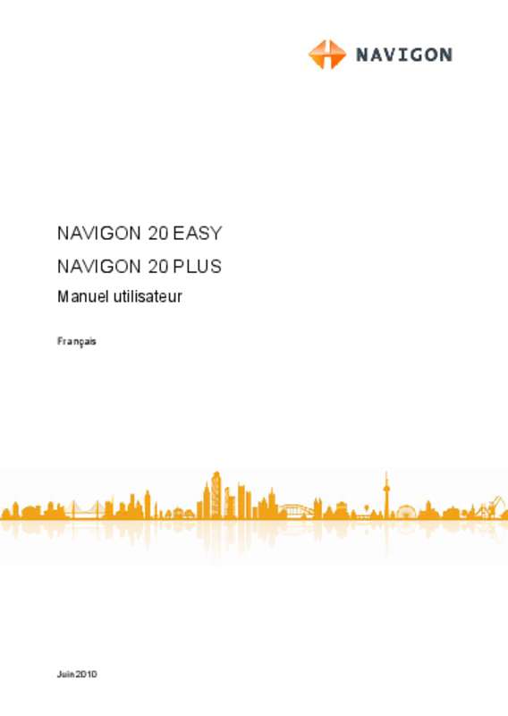 Guide utilisation NAVIGON 20 EASY  de la marque NAVIGON