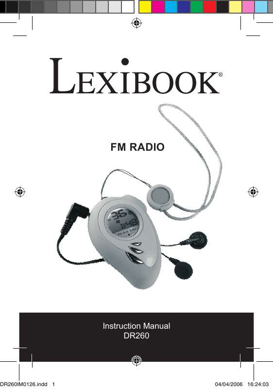 Guide utilisation  LEXIBOOK DR260  de la marque LEXIBOOK