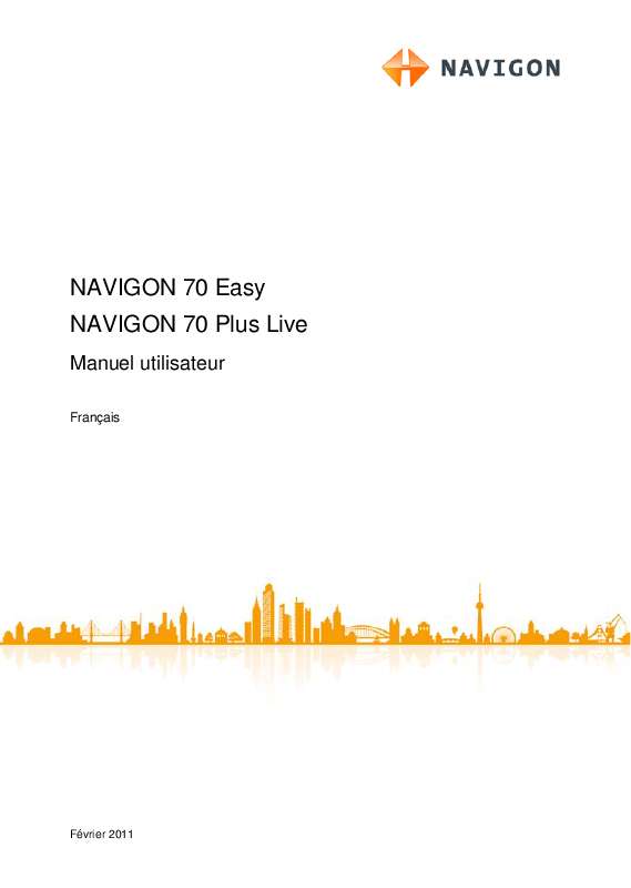 Guide utilisation NAVIGON 70 EASY  de la marque NAVIGON