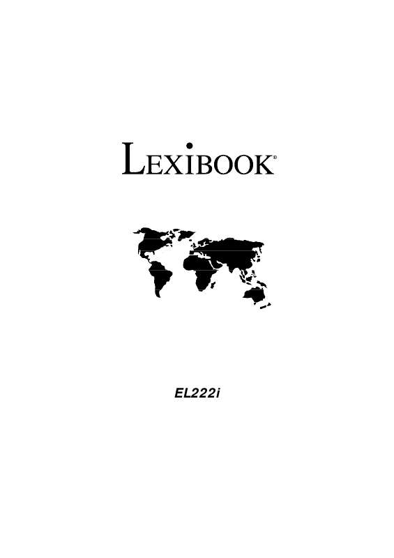 Guide utilisation  LEXIBOOK EL222I  de la marque LEXIBOOK