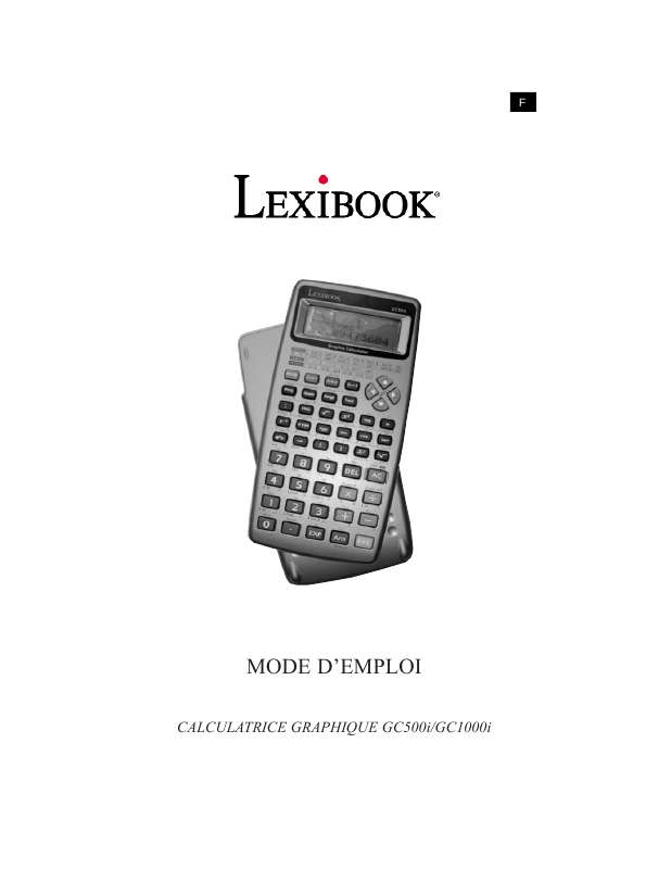 Guide utilisation  LEXIBOOK GC1000  de la marque LEXIBOOK