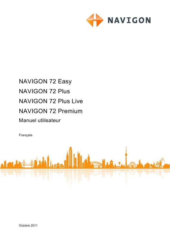 Guide utilisation NAVIGON 72 EASY  de la marque NAVIGON