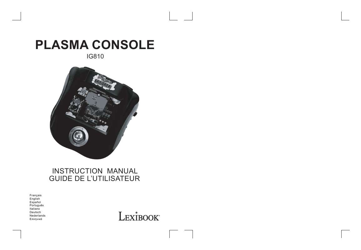 Guide utilisation  LEXIBOOK PLASMA CONSOLE  de la marque LEXIBOOK
