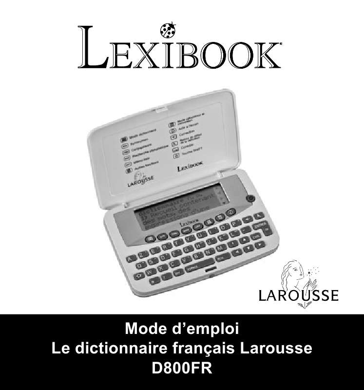 Guide utilisation  LEXIBOOK D800FR  de la marque LEXIBOOK