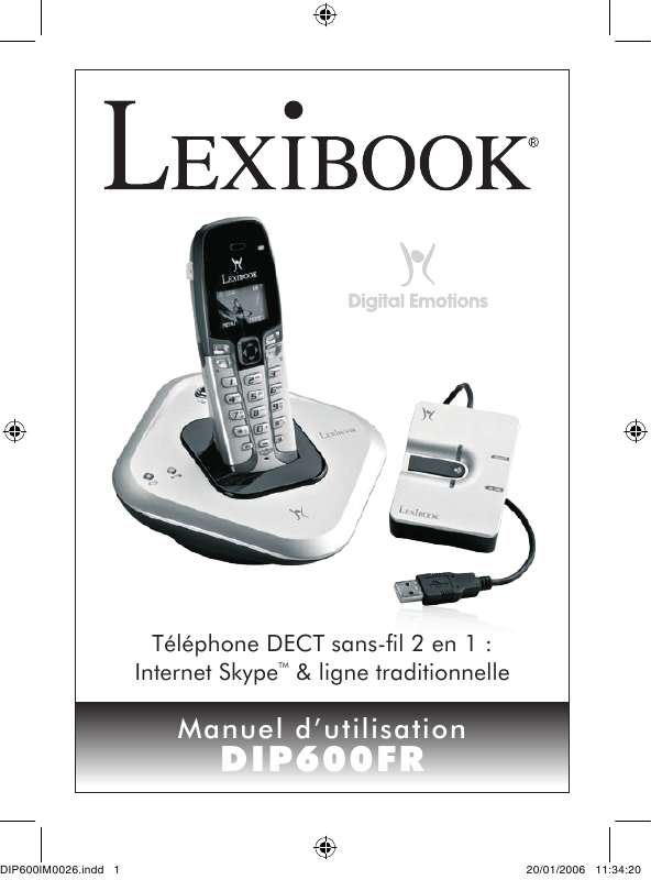 Guide utilisation  LEXIBOOK DIP600FR  de la marque LEXIBOOK