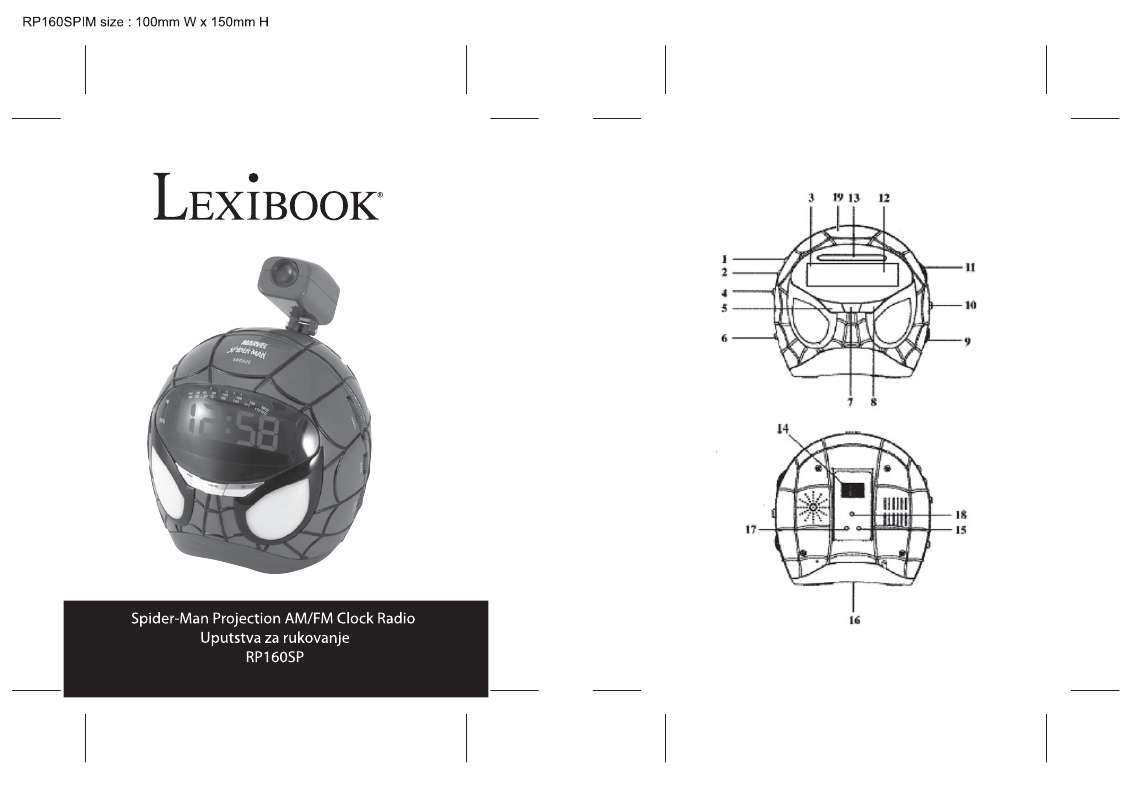 Guide utilisation LEXIBOOK RP160SP  de la marque LEXIBOOK